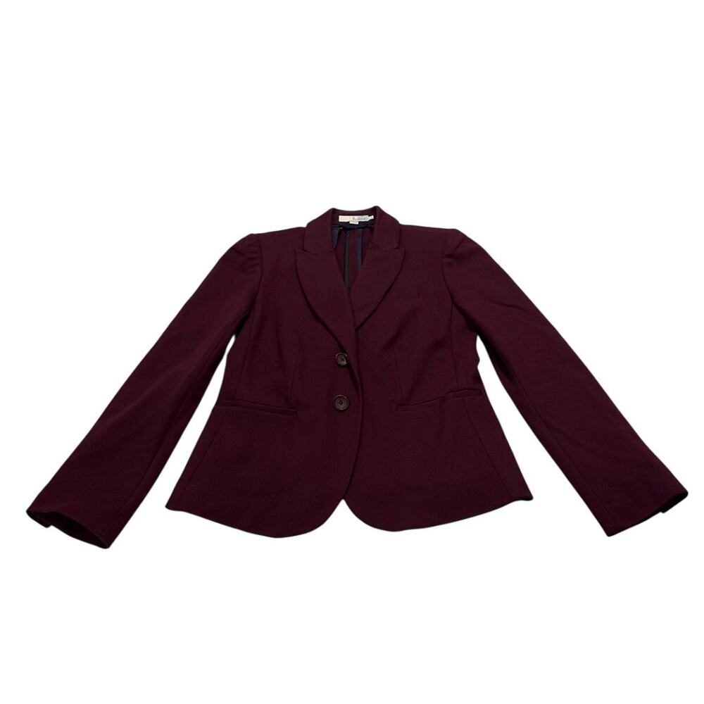Boden Womenโs 6 Maroon Burgundy Blazer Office Formal Career Holiday Classic
